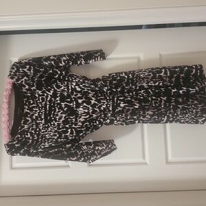 Ann Taylor black & white print dress, size medium